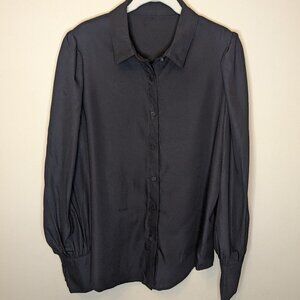 Black full sleeve blouse size Large